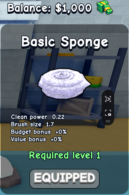 Basic Sponge card in Flip a House Roblox