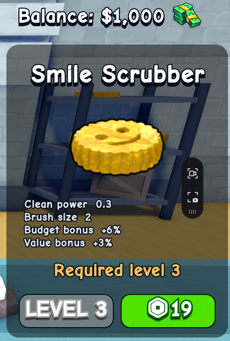 Smile Scrubber card in Flip a House Roblox