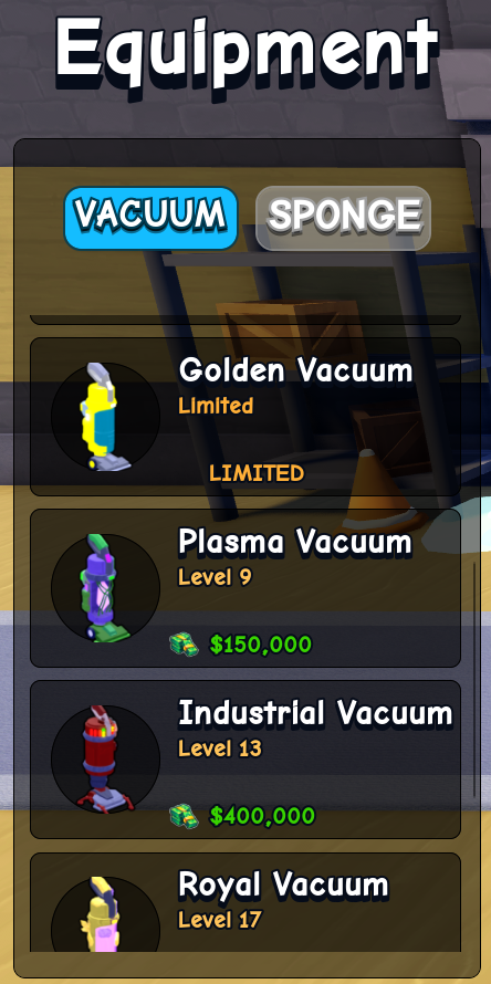 Flip a House vacuum equipment list page 2