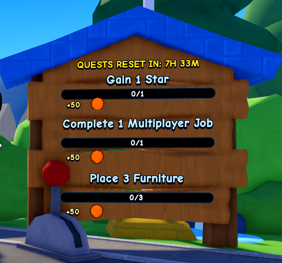 Quest panel in Flip a House