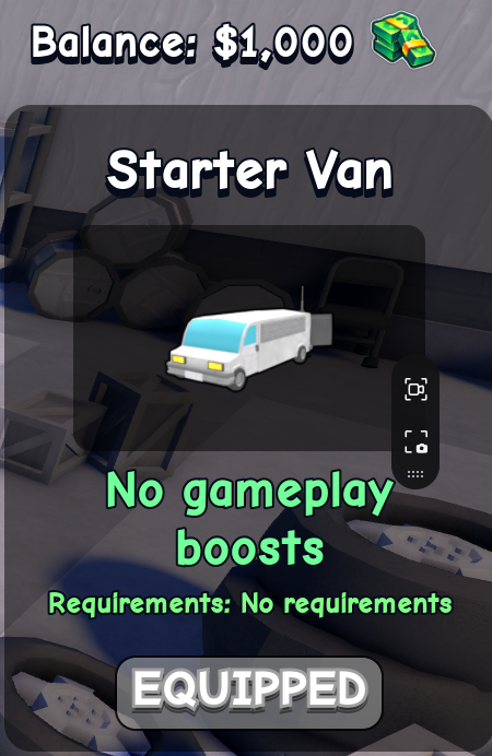Starter Van card in Flip a House