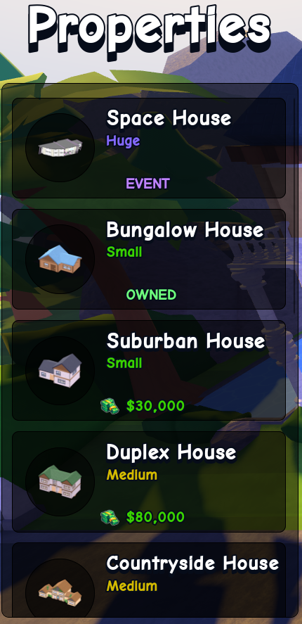 Flip a House house list screenshot page 1